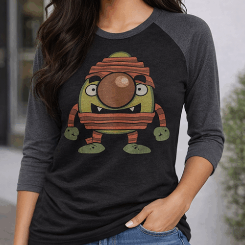 Black Bwahaha Baseball-style T-Shirt