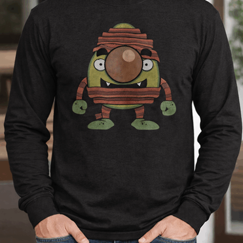 Vintage Black Bwahaha Long-Sleeved T-Shirt